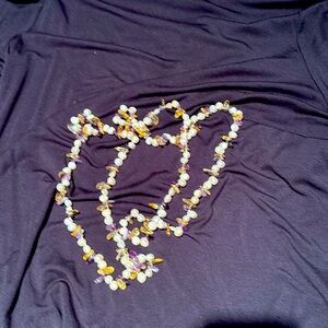 Oriental pearl and beaded necklace